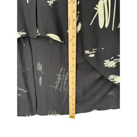 Patrizia Luca Milano Short Sleeve High Low Button Up Artsy Relaxed Top One Size - Picture 7 of 9